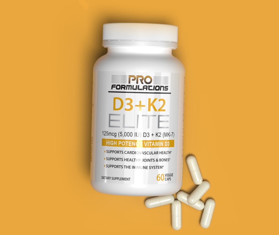 Subscribe & Save 10% - Monthly Auto Renew  - D3 + K2 Elite – High Potency Vitamin D3 (5,000 IU) + Vitamin K2 (MK-7) - 60 Servings