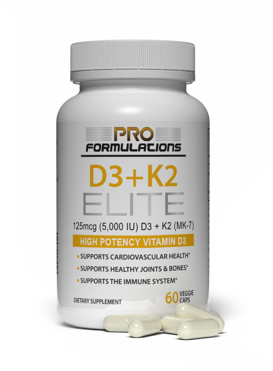 Subscribe & Save 10% - Monthly Auto Renew  - D3 + K2 Elite – High Potency Vitamin D3 (5,000 IU) + Vitamin K2 (MK-7) - 60 Servings