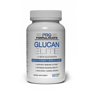 Glucan Elite - Beta Glucan Supplement 1,3D Beta-Glucan 85%, 1,000mg per serving - 30 servings