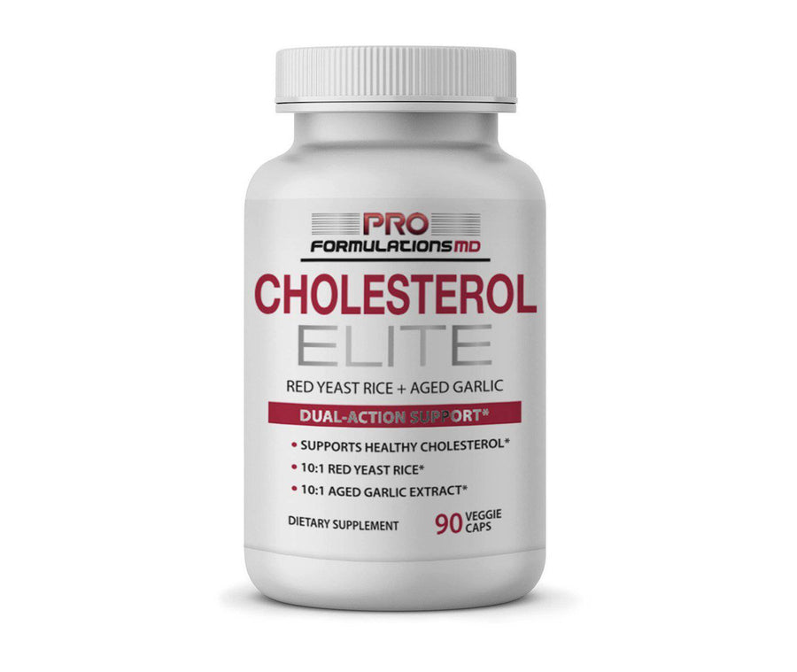 Cholesterol Elite –  Dual Action Cholesterol Support with Red Yeast Rice + Aged Garlic Extract - 30 Servings - Glucan Elite