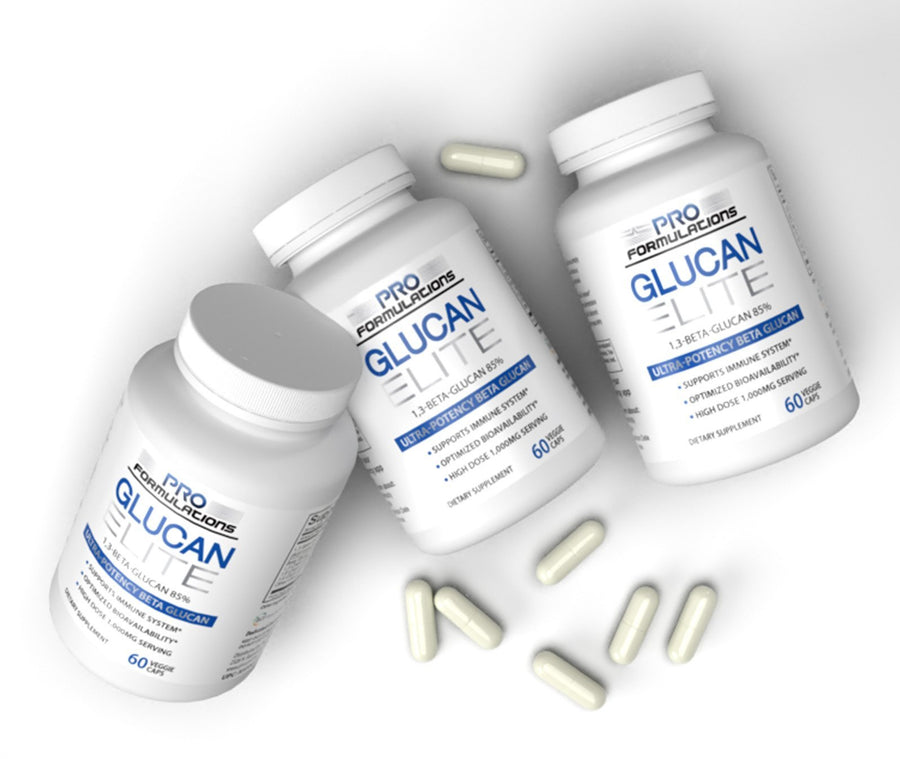 Subscribe & Save 10% - Monthly Auto Renew - 3 Pack of Glucan Elite - 1,3D Beta-Glucan 85%, 1,000mg per serving - 90 servings - Glucan Elite